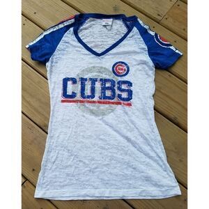 Cubs woman's burnout style shirt size L.